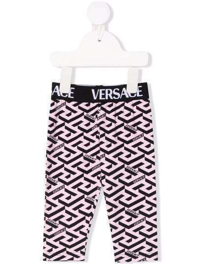 Versace Kids легинсы с логотипом