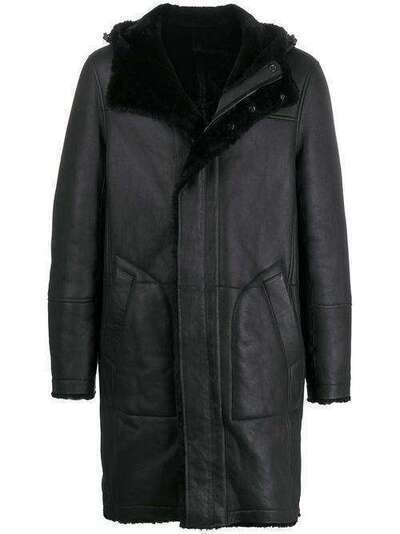 Yves Salomon длинное пальто с капюшоном 20WUM60100MERS