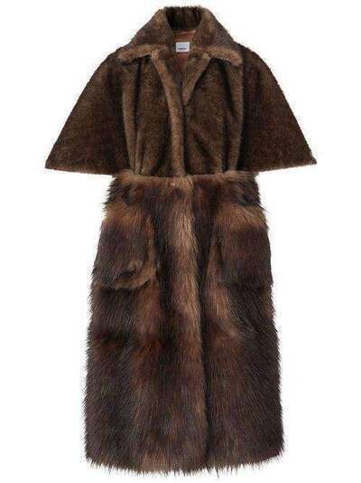 Burberry Faux Fur Cape Coat 4562646