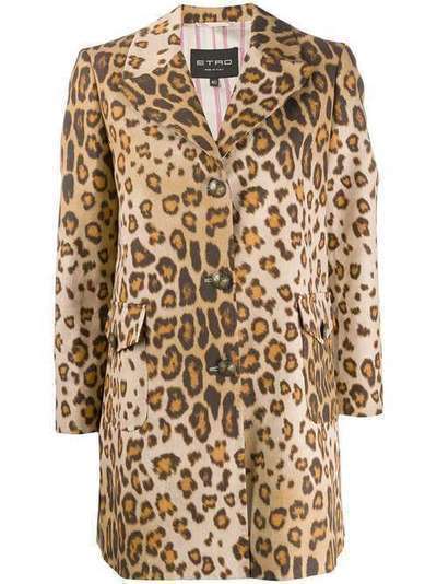 Etro пальто с леопардовым принтом 132154584