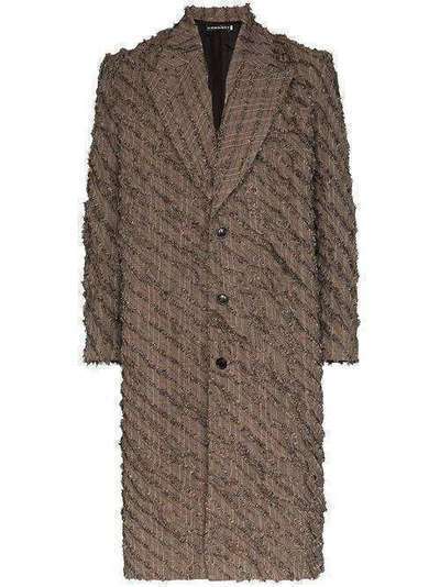Y/Project однобортное пальто с бахромой COAT30S18
