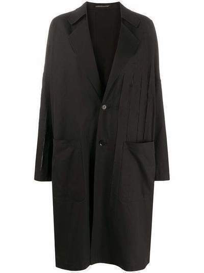 Yohji Yamamoto однобортное пальто свободного кроя C52007