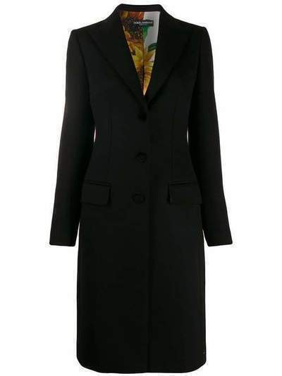 Dolce & Gabbana однобортное приталенное пальто F0Q41TFU3OE