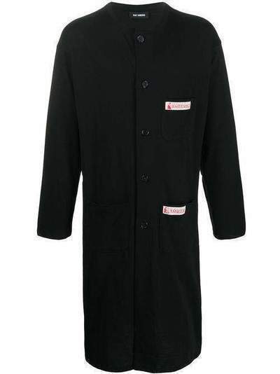 Raf Simons пальто с нашивками 160A1900100099