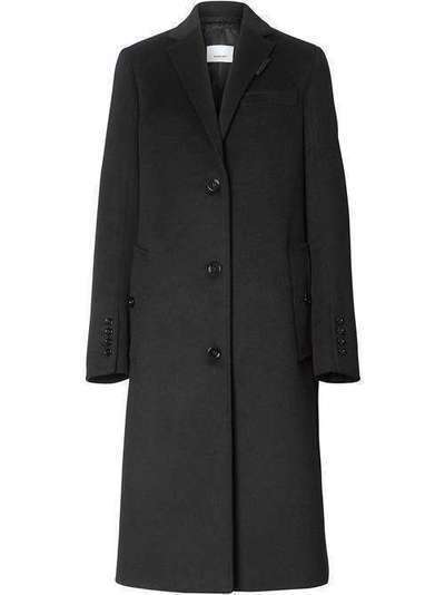 Burberry однобортное пальто строгого кроя 8022779