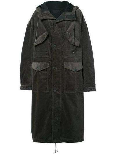 Haider Ackermann длинное пальто с капюшоном 1743110192097