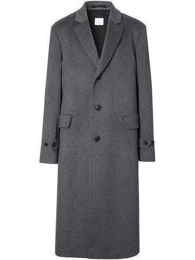 Burberry однобортное пальто с воротником 8025790