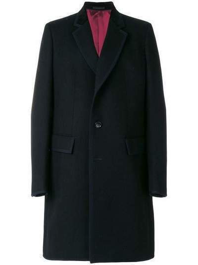 Gucci однобортное пальто с контрастной окантовкой 473731Z6995