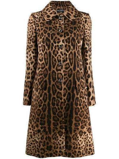 Dolce & Gabbana пальто с леопардовым принтом F0X87TFS2A3