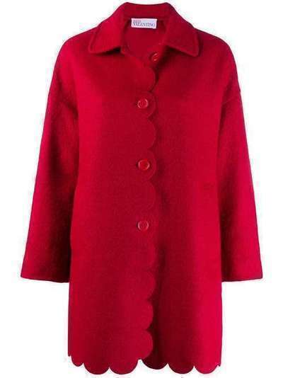 RedValentino пальто с фестонами SR3CAA75498