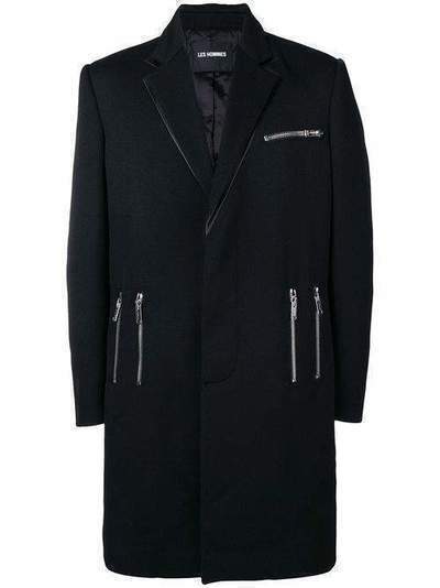Les Hommes классическое пальто на молнии LF101LF251A