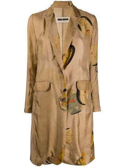 Uma Wang пальто с принтом UP6009UW529