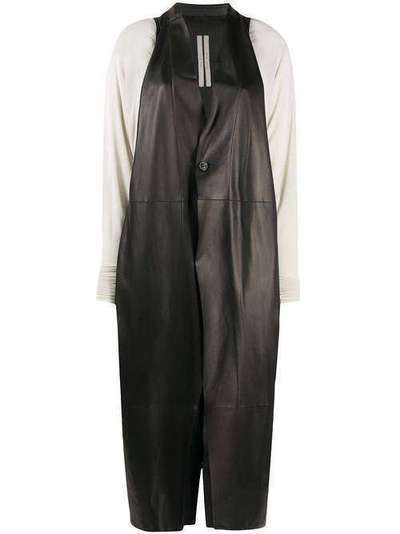 Rick Owens пальто с контрастными рукавами RP20S1925LLPJS