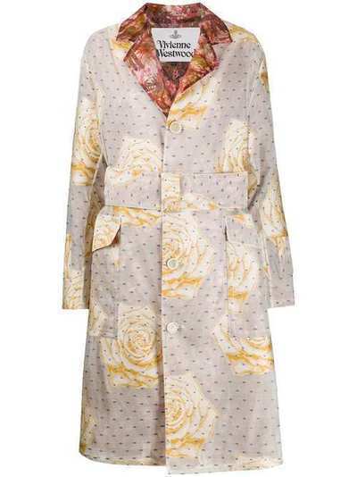 Vivienne Westwood пальто с принтом и поясом S26AH0063S52680