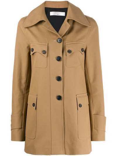 Victoria Beckham однобортное пальто с карманами 1220WJK001302D