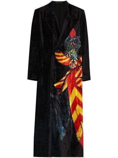 Yohji Yamamoto бархатное пальто HND12203