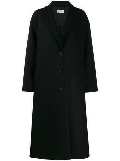 RedValentino пальто миди с оборками SR0CAA95497