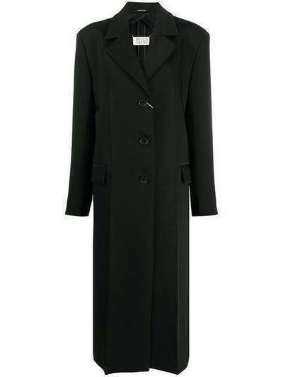 Maison Margiela длинное однобортное пальто S51AA0247S52569
