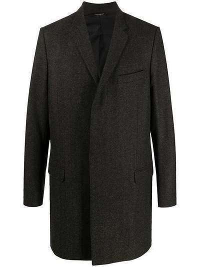 Dolce & Gabbana однобортное пальто с узором в елочку G0401TFCMA7