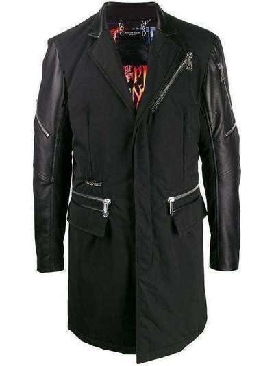 Philipp Plein пальто с контрастными рукавами S20CMRB1414PNY002N
