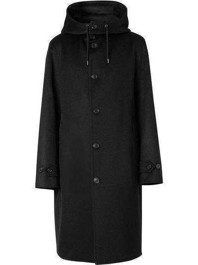 Burberry однобортное пальто с капюшоном 8024848