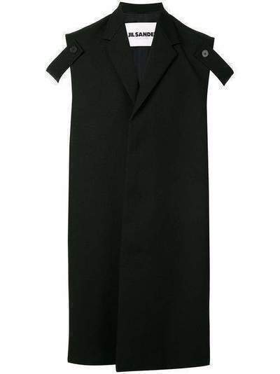 Jil Sander однобортное пальто без рукавов JSMQ460101MQ201000