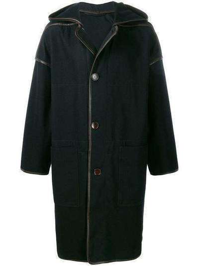 Lemaire пальто с окантовкой из искусственной кожи M193CO142LF363
