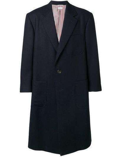 Thom Browne пальто оверсайз с карманами MOC811A04900