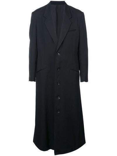Yohji Yamamoto длинное однобортное пальто HVJ20100