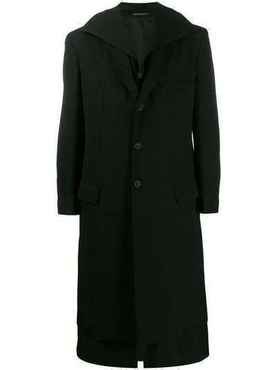 Yohji Yamamoto однобортное многослойное пальто