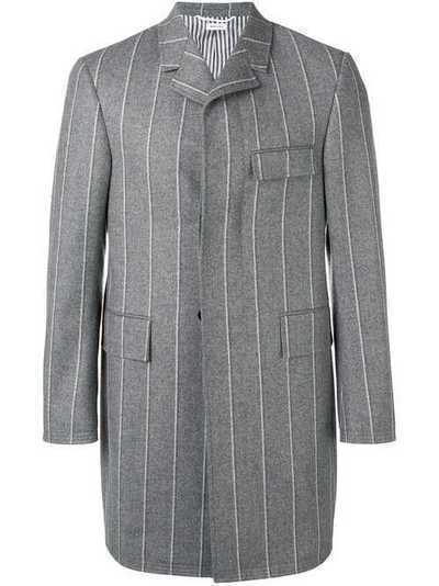 Thom Browne однобортное пальто в полоску MOC005A05019