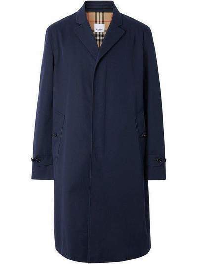 Burberry однобортное пальто с потайной застежкой 8032410