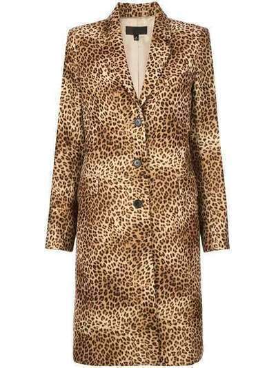 Nili Lotan однобортное пальто с леопардовым принтом 10464W649