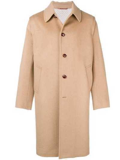 Gucci однобортное пальто с логотипом 513042Z5358
