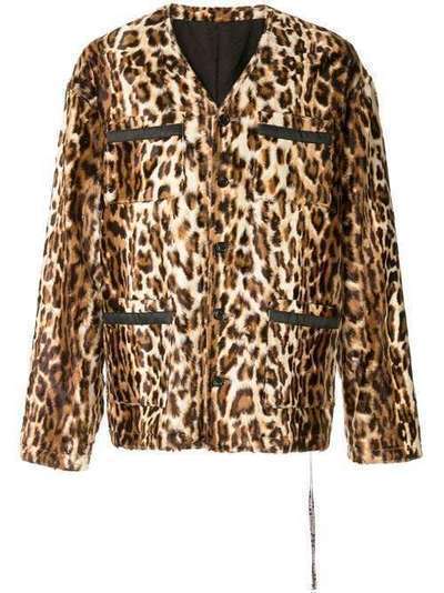 Mastermind Japan куртка с леопардовым принтом MW19S03BL005
