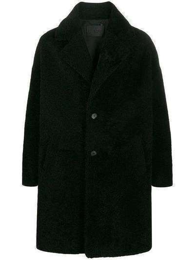 Givenchy однобортное пальто из овчины BMC03E60PL