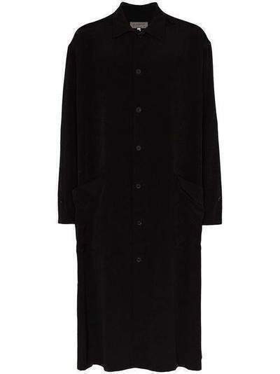 Yohji Yamamoto длинное однобортное пальто HNB22500
