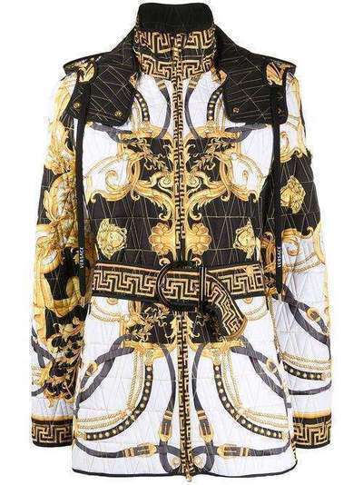 Versace куртка с принтом Baroque и поясом A85478A233697