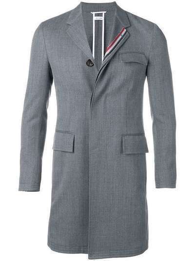 Thom Browne саржевое пальто с высокими проймами и полосками MOU567A04906