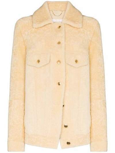 Chloé пальто-рубашка из овчины CHC20SCV01203