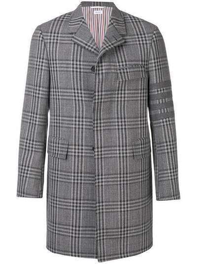 Thom Browne пальто в клетку Prince of Wales с полосками MOC795A05095