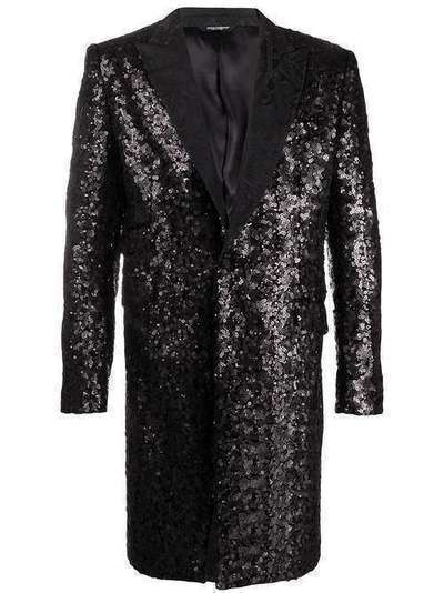 Dolce & Gabbana удлиненный пиджак с пайетками G006LTHLM14