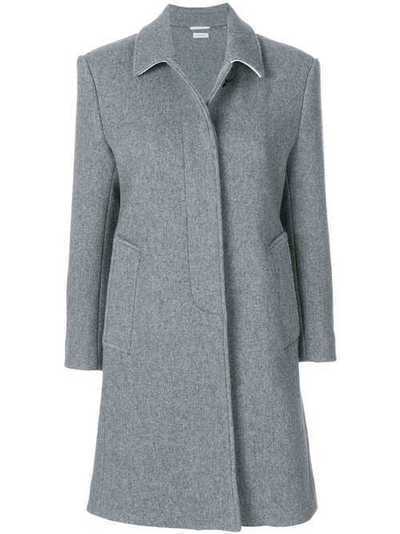 Thom Browne Unlined Bal Collar Overcoat In Boiled Wool FOC411U03564