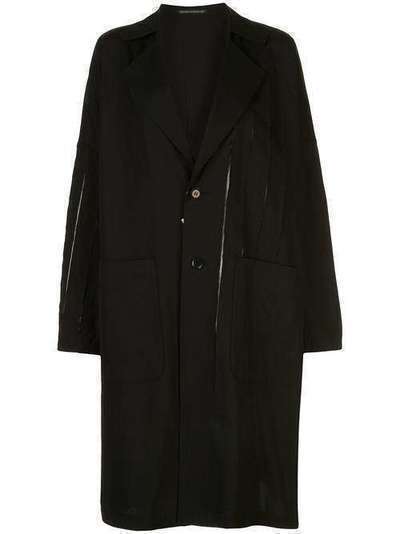 Yohji Yamamoto однобортное пальто средней длины NNC52007