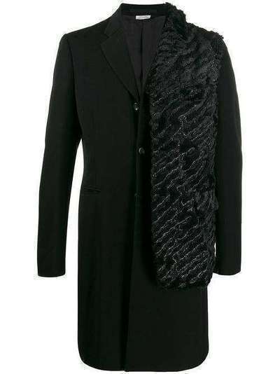 Comme Des Garçons Homme Plus однобортное пальто с контрастной отделкой PDJ033W19