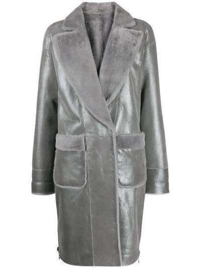 Lorena Antoniazzi пальто с эффектом металлик LP36C35387