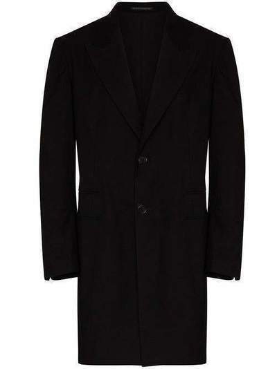 Yohji Yamamoto пальто с заостренными лацканами HNJ34013