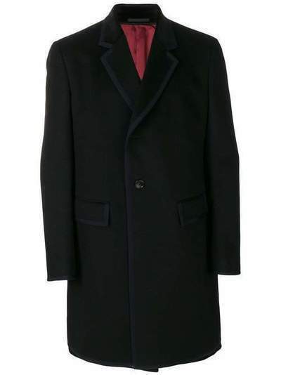 Gucci однобортное пальто с контрастной отделкой 473731Z5311