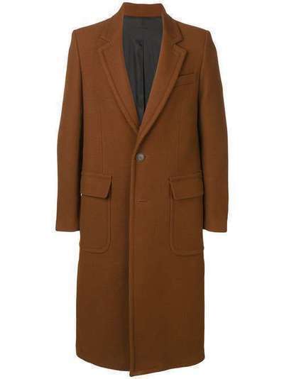 Ami Paris длинное пальто с накладными карманами H19M010224