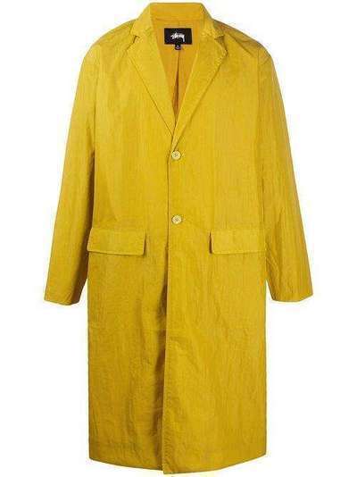 Stussy длинное однобортное пальто 215122
